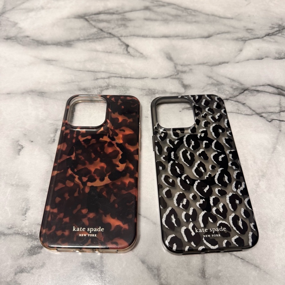 kate spade Tortoise and Leopard Print Phone Cases